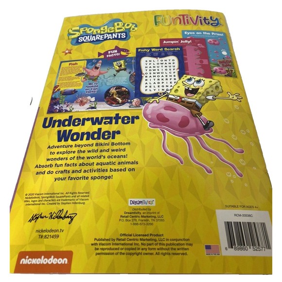 Spongebob Activity Book & Spongebob Figurine New - Picture 7 of 8